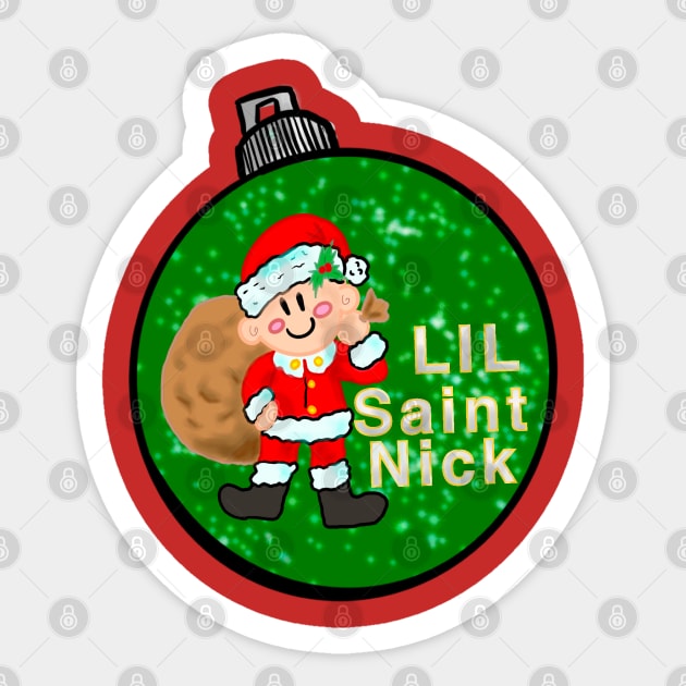Lil Saint Nick Sticker by Marcusmaximum 